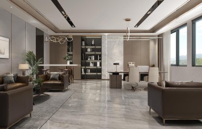 现代总经理办公室3D模型下载